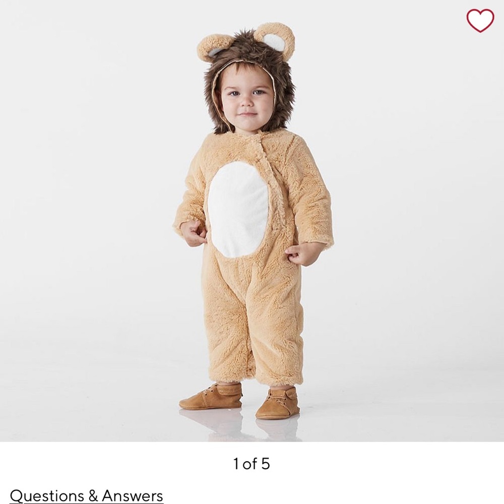 Pottery Barn Kids Tan Lion Costume